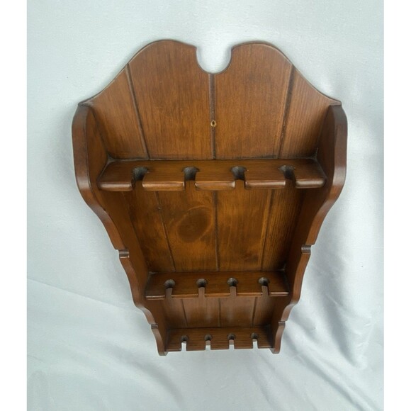 Vintage Spoon Wooden Collectors Hanging Display Rack Souvenir 12 Spoons - Picture 4 of 10